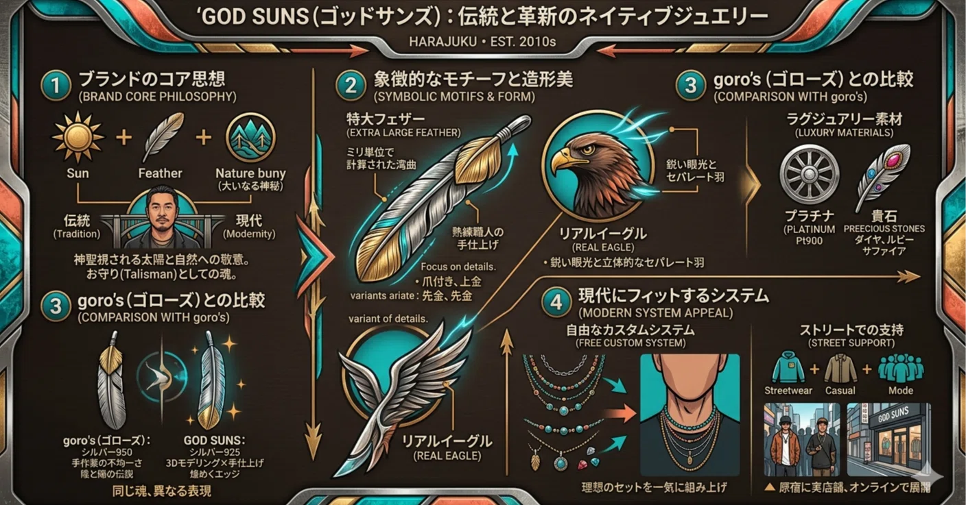 ネイティブ系アクセサリー(インディアンジュエリー)『GOD SUNS