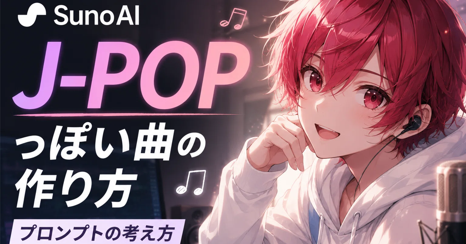 AI音楽】SunoAIでJ-POPっぽい曲を作るときのプロンプトの考え方sunoAI