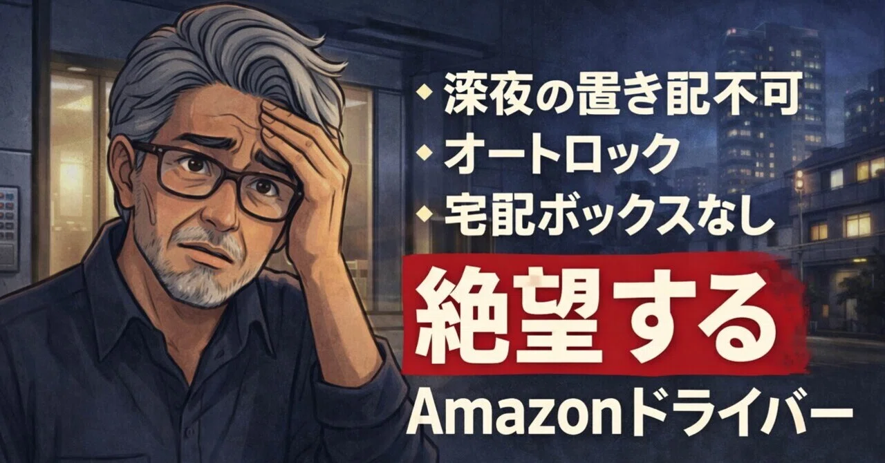 深夜に【置き配不可】を指定する人は、何を考えているのか。｜軽貨物