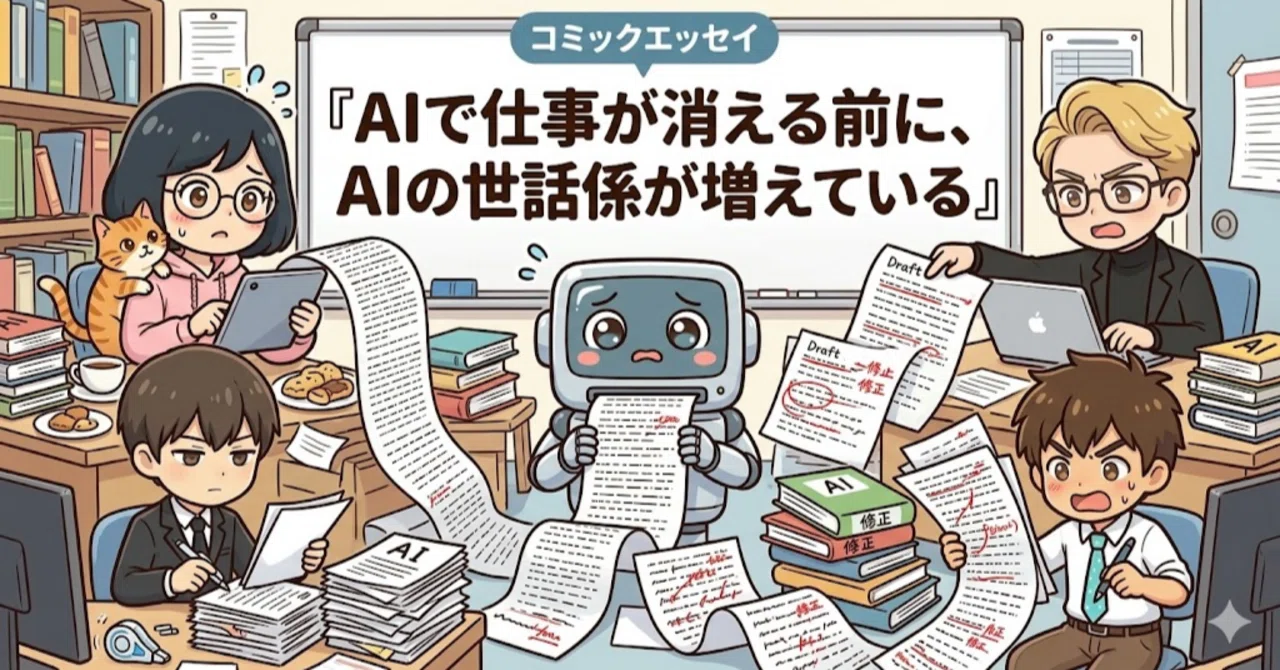 【コミックエッセイ】AIで仕事が消える前に、AIの世話係が増えている　ChatGPT・Gemini・Claudeと考える雇用の未来　ChatGPTのヨシダ