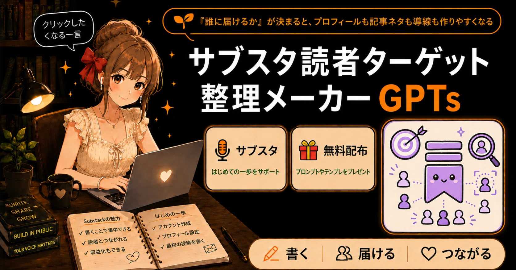 無料公開】「サブスタ読者ターゲット整理メーカーGPTs」｜のんた🎀GPTs