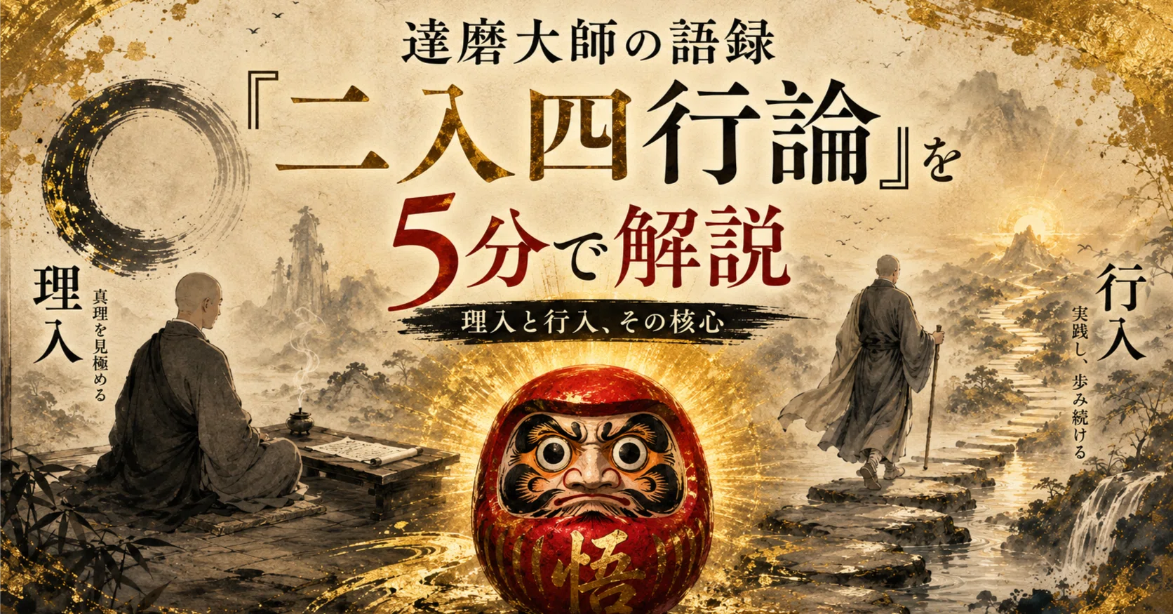 達磨大師の語録『二入四行論』を5分で解説｜達磨東京