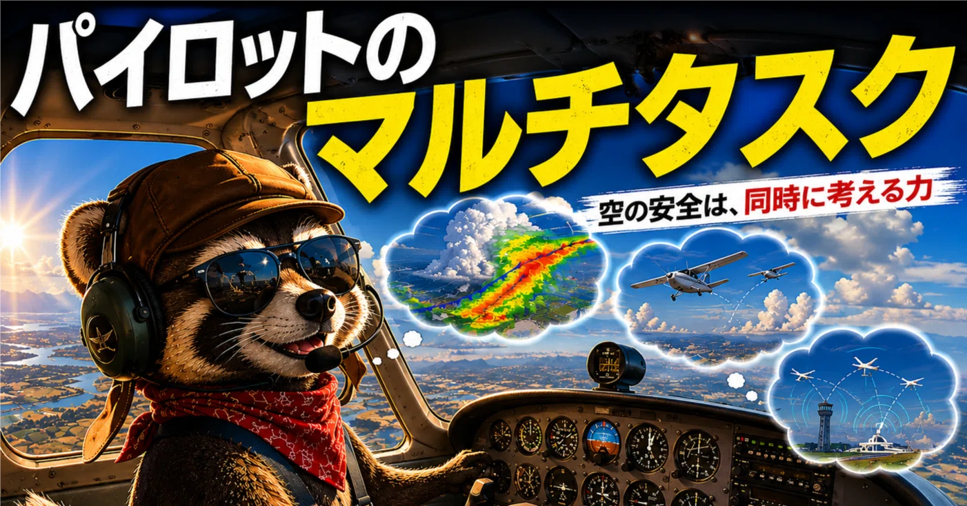 パイロットのマルチタスク｜あらいぐま機長