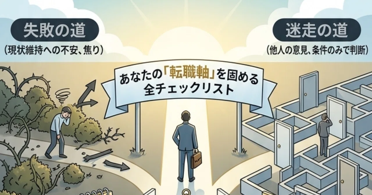 【完全版】転職すべき人・すべきでない人の見分け方と、内定後に後悔しないための全チェックリスト|キャリアの羅針盤|田中 誠