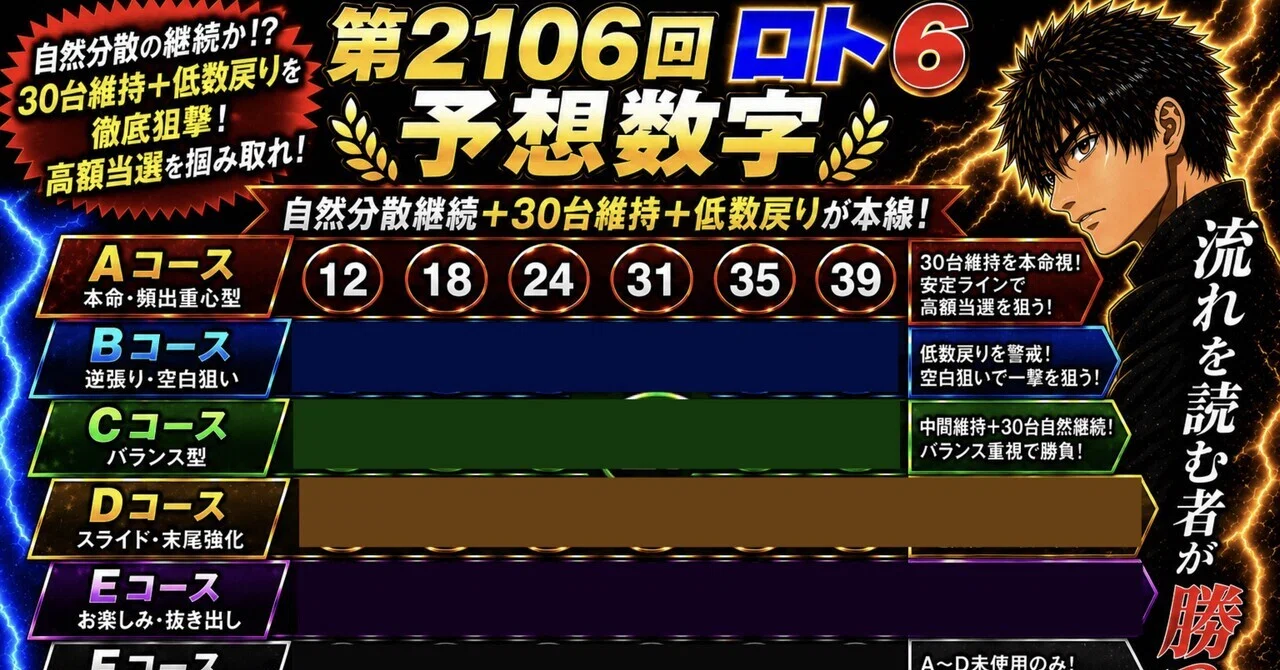 3等狙い☆ロト6☆予想配信6か月 【公式通販】
