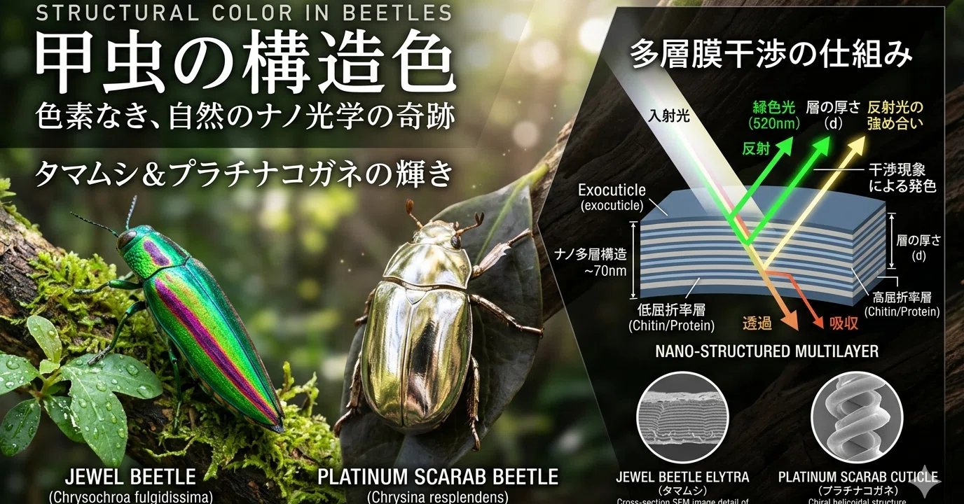 甲虫の構造色｜platypus2000jp