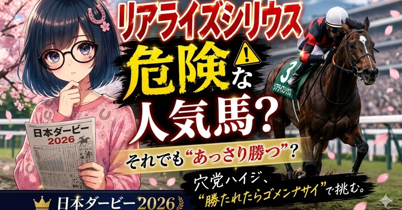 日本ダービー2026】リアライズシリウスは危険な人気馬か？それでも