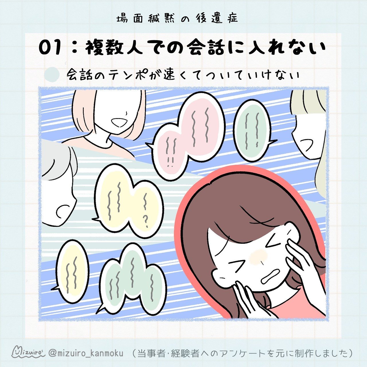 第1回緘黙アンケート 後遺症について みずいろ Note