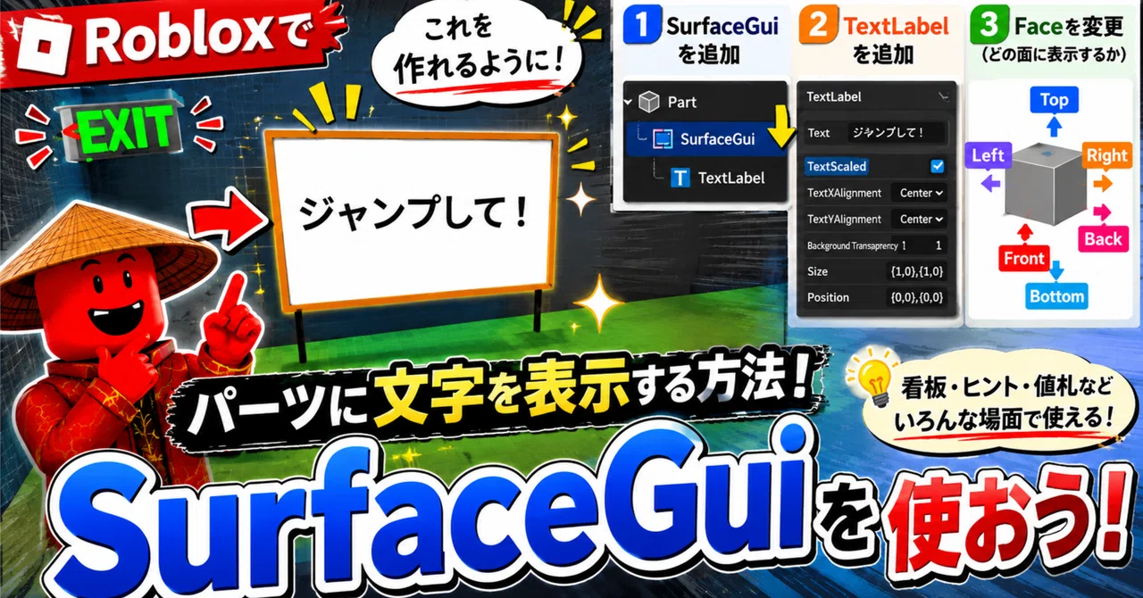 How to Add Text to Roblox Parts [For Roblox Studio Beginners]｜ましゅまろまん