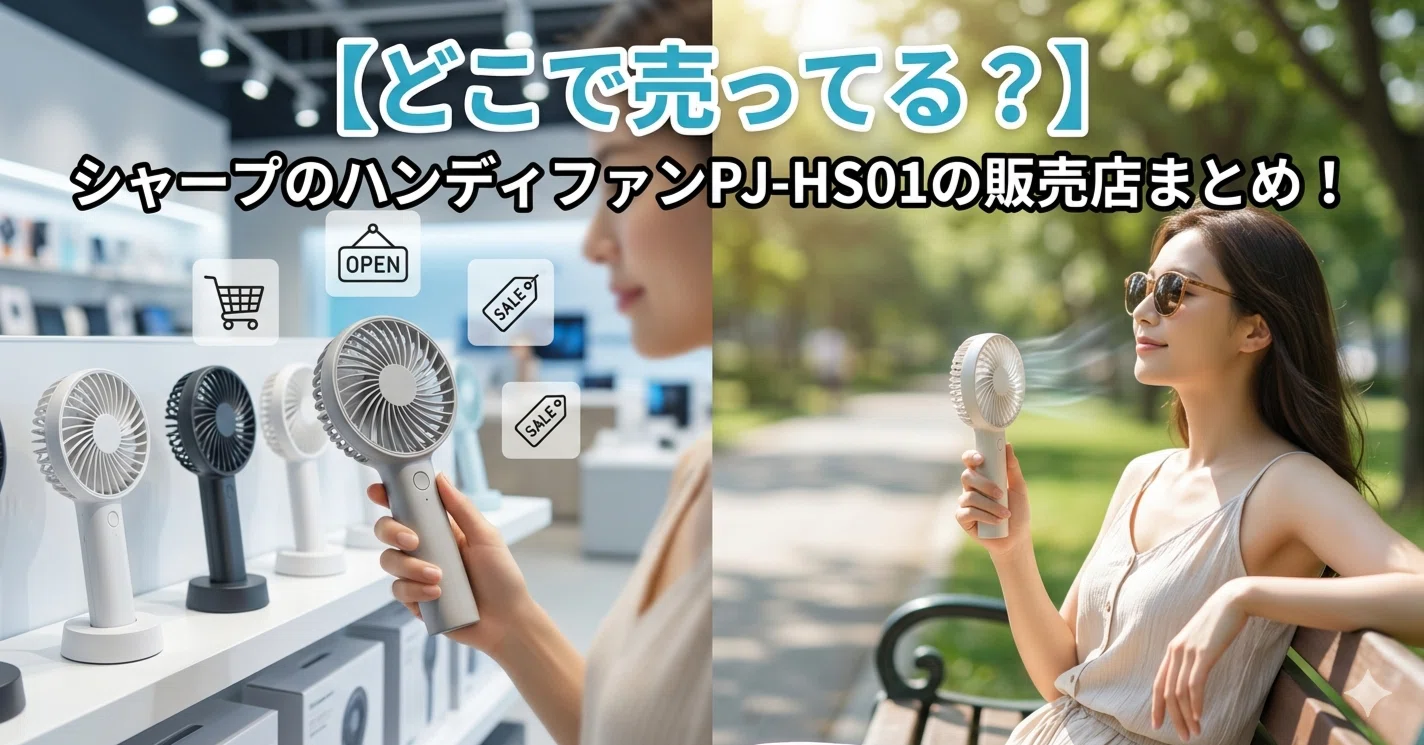 どこで売ってる？】シャープのハンディファンPJ-HS01の販売店まとめ