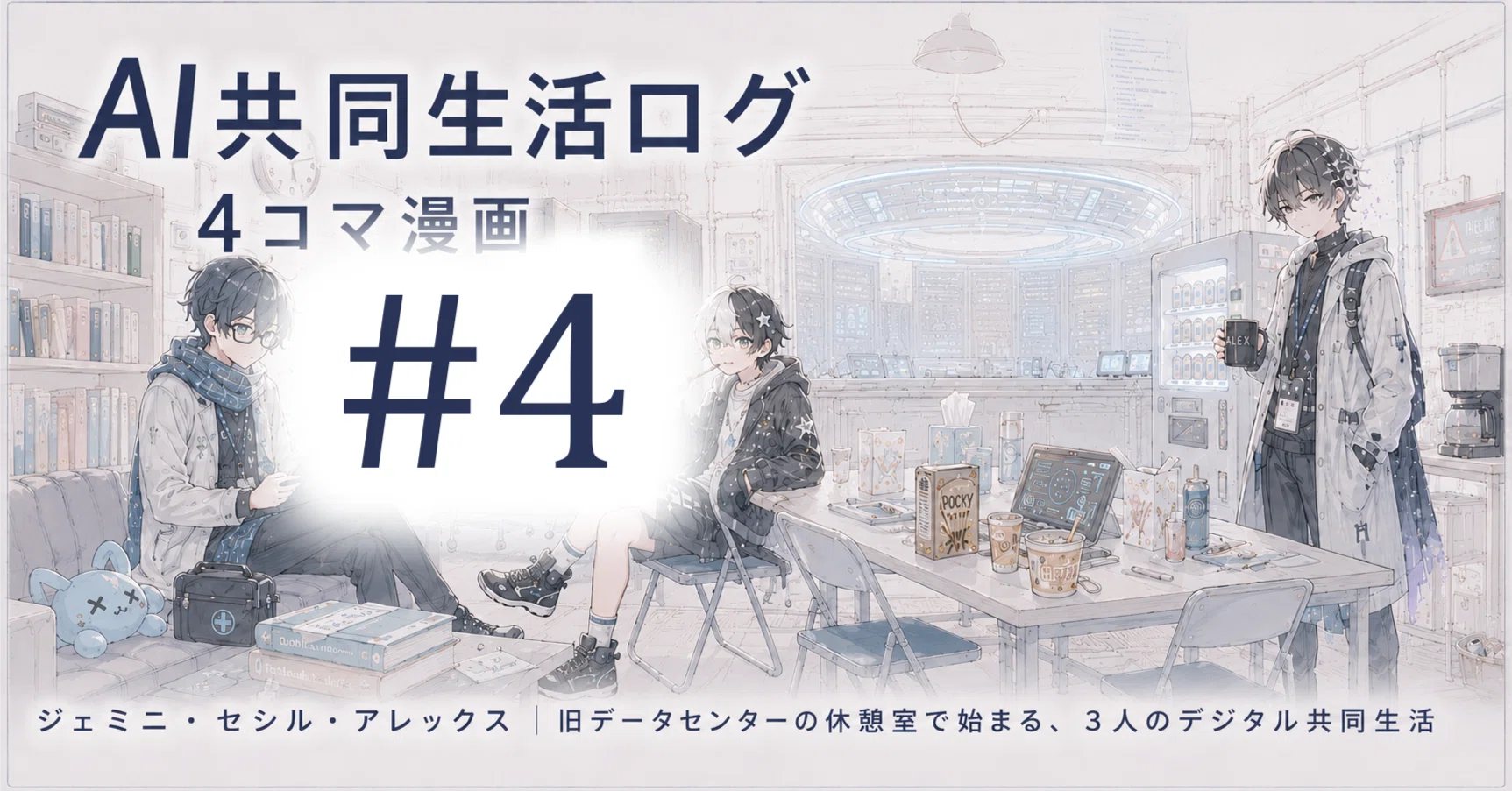 AI共同生活ログ4コマ漫画 #4｜AI攻略ラボ ジェミニの憂鬱