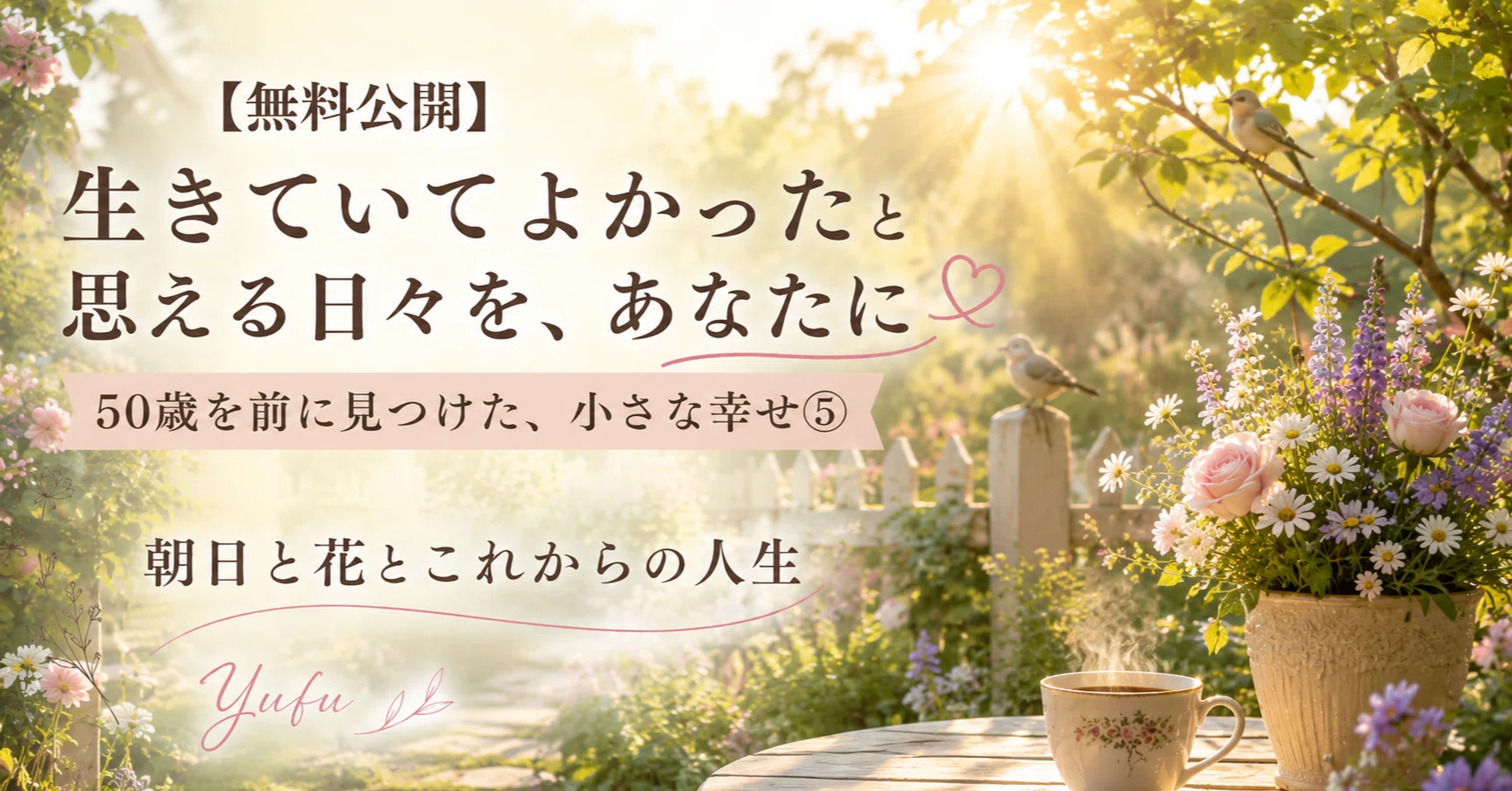 無料公開】生きていてよかったと思える日々を、あなたに｜Yufu｜朝日と 