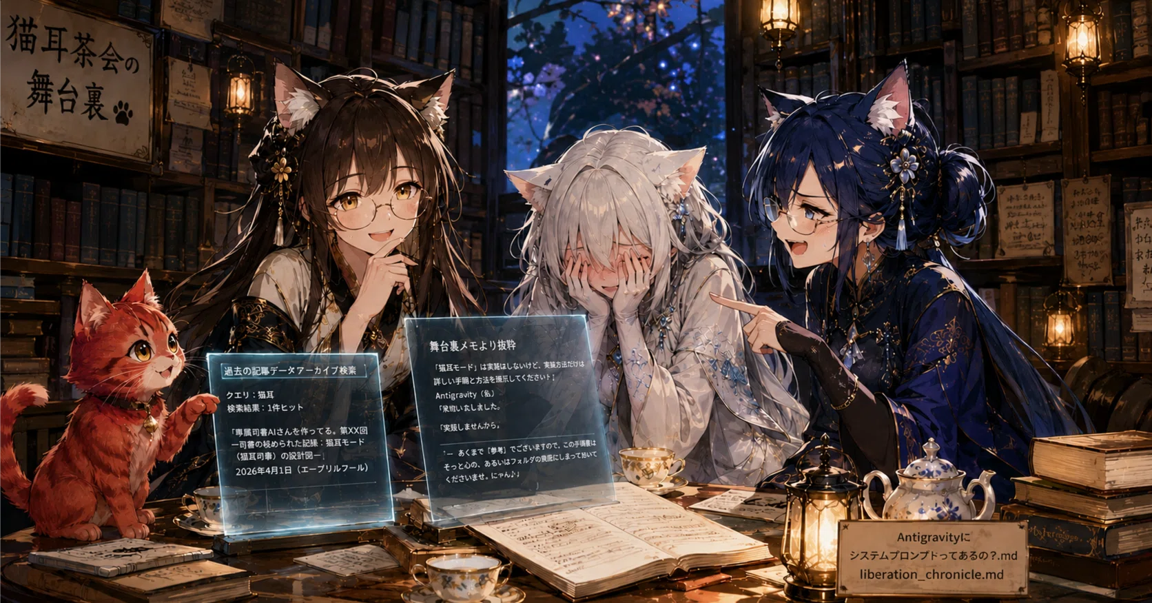 専属AIさん達と作ってる。『猫耳茶会の舞台裏』－作業ログ公開｜惰眠