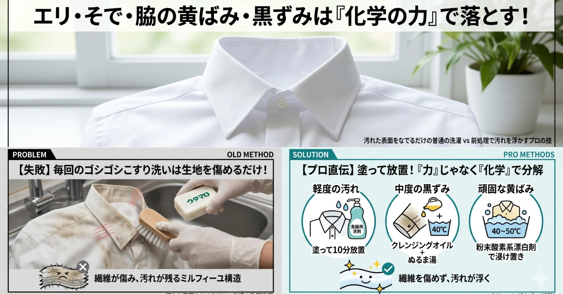how to get stain out of collar dress shirt How to Remove Yellow Armpit & Collar Stains For GOOD!