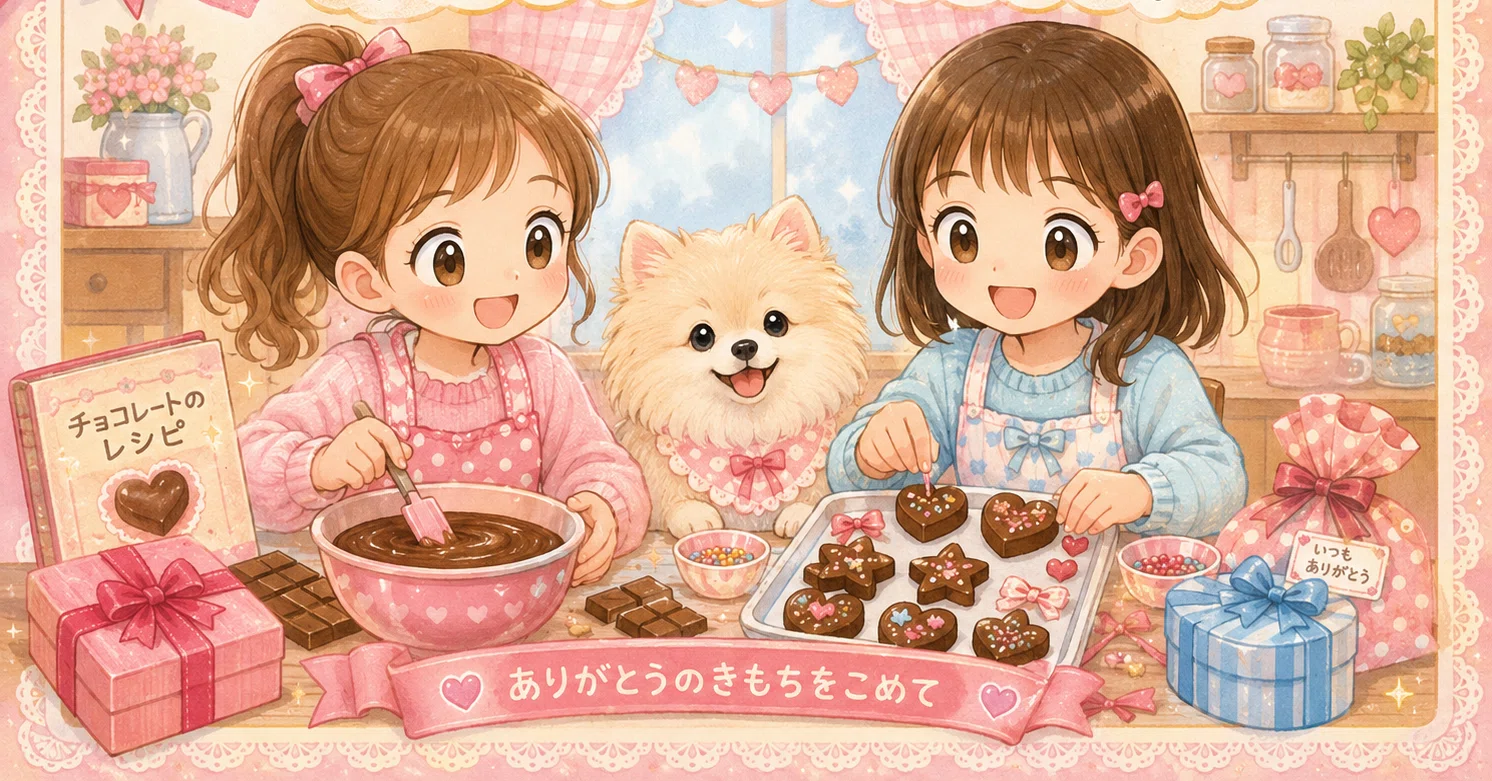noteの街のセラピー犬。【絵本】バレンタインのチョコレートづくり