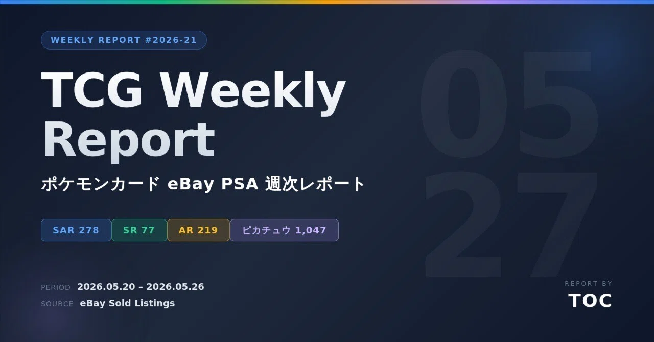 TCG Weekly Report】ポケモンカード eBay PSA 週次レポート（5/20〜5