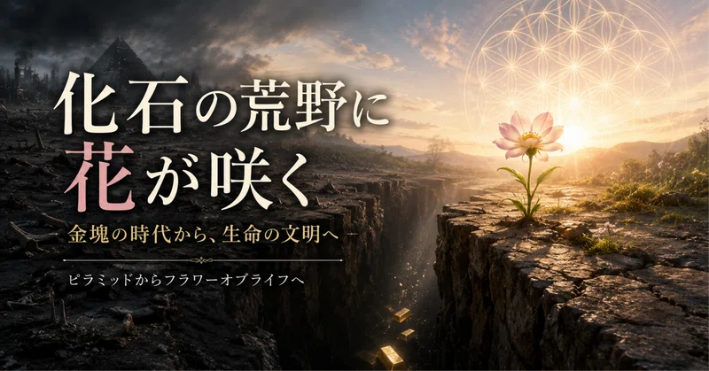 化石の荒野に花が咲く｜金塊の時代から、生命の文明へ──ピラミッドからフラワーオブライフへ