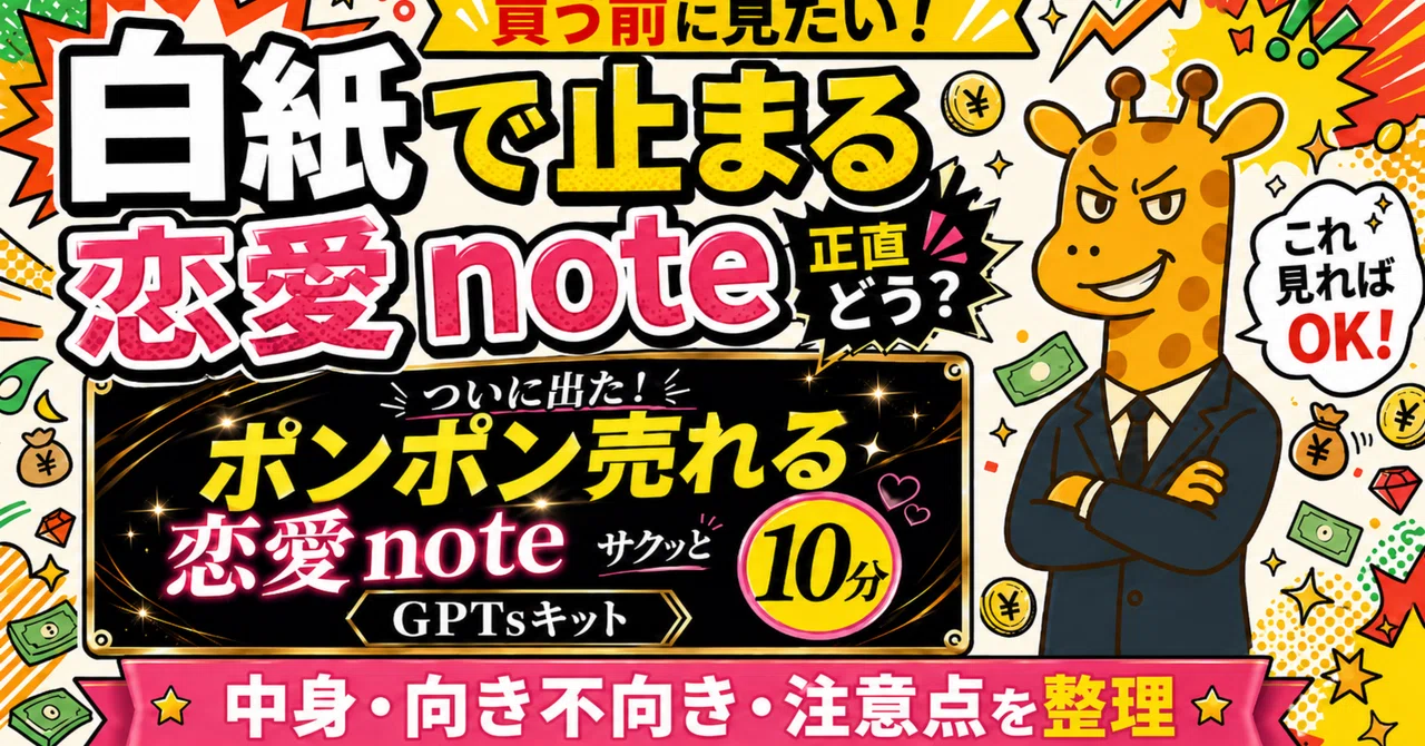 恋愛noteを売ってみたい。でも記事作成で止まっているなら見てほしい|きりんさん