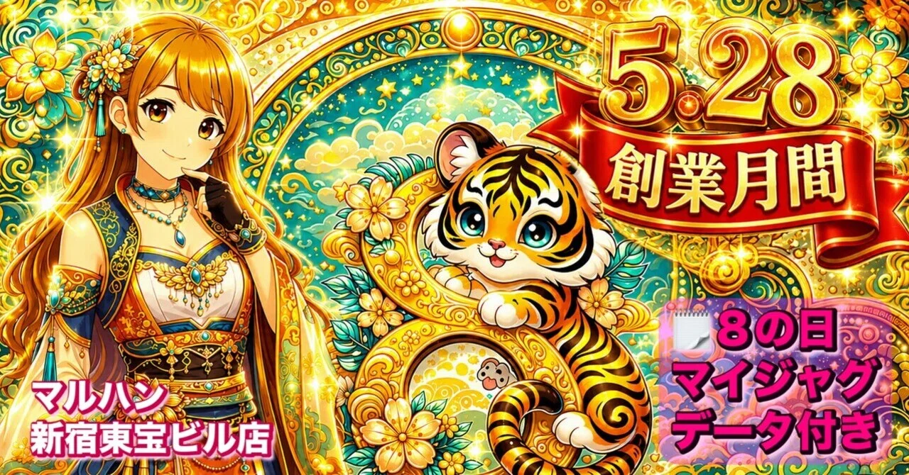 【ホークスアイ】青龍宿る特別パワー！金運バチバチ！ マルハン新宿東宝ビル店 5月28日 バチバチくん攻略セット｜【スロット