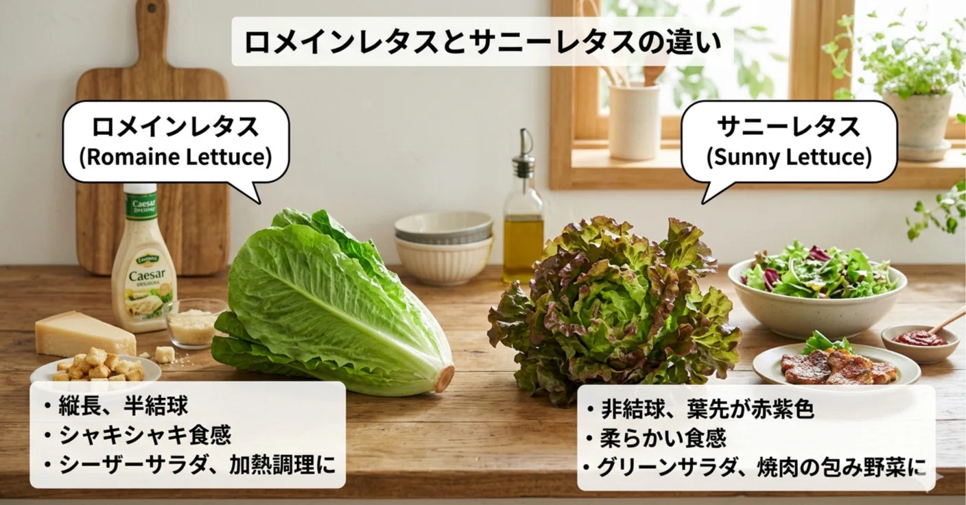 While Romaine lettuce and Sunny lettuce are both members of the