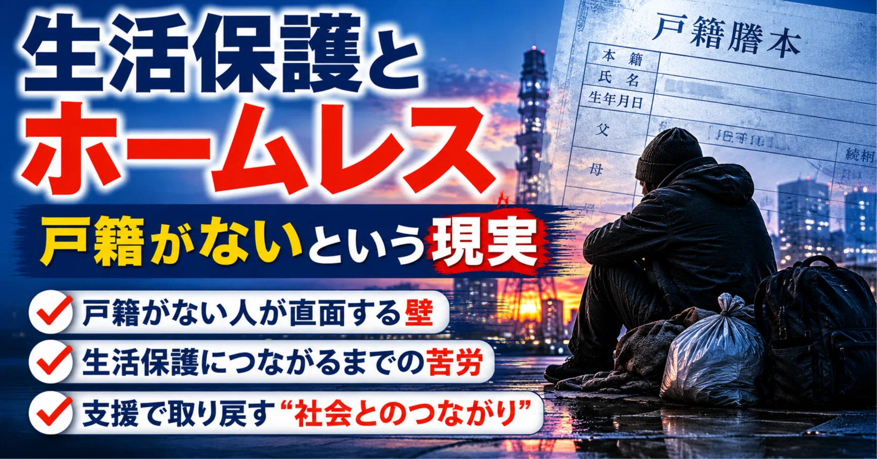 ホームレス 生活 保護