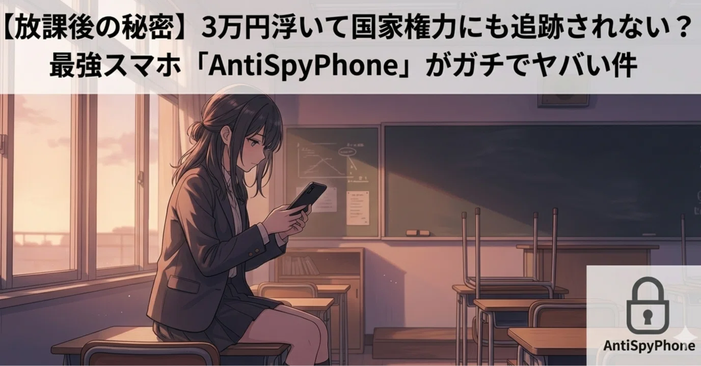 放課後の秘密】3万円浮いて国家権力にも追跡されない？最強スマホ 