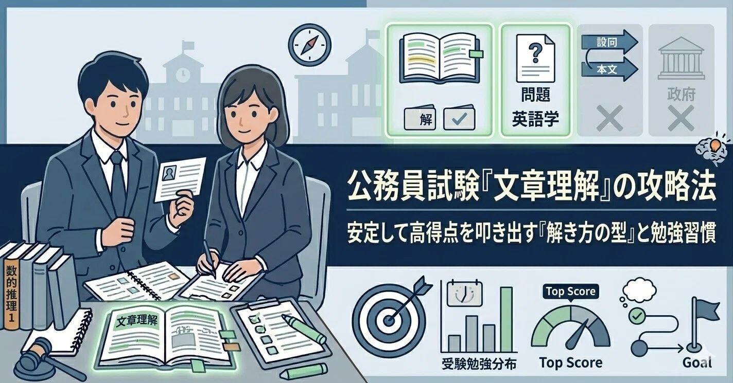 完全版】公務員試験「文章理解」の攻略法：安定して高得点を叩き出す 