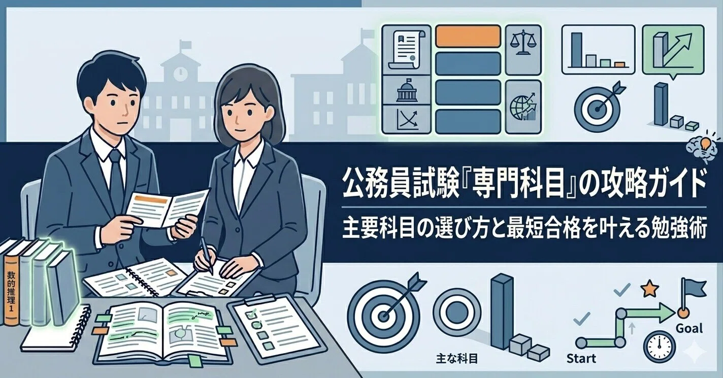 完全版】公務員試験「専門科目」の攻略ガイド：主要科目の選び方と最短 