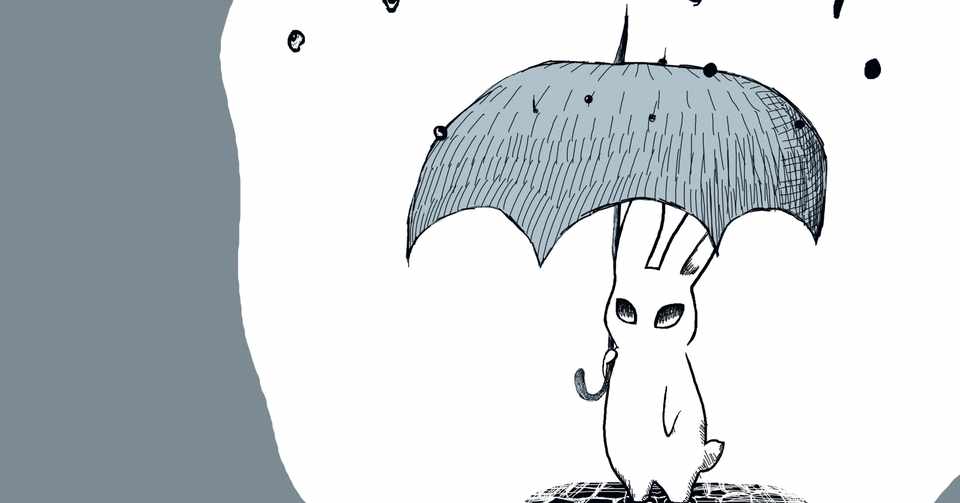 2日目 雨うさぎのイラストとムカデの話 骸骨にしあ Note