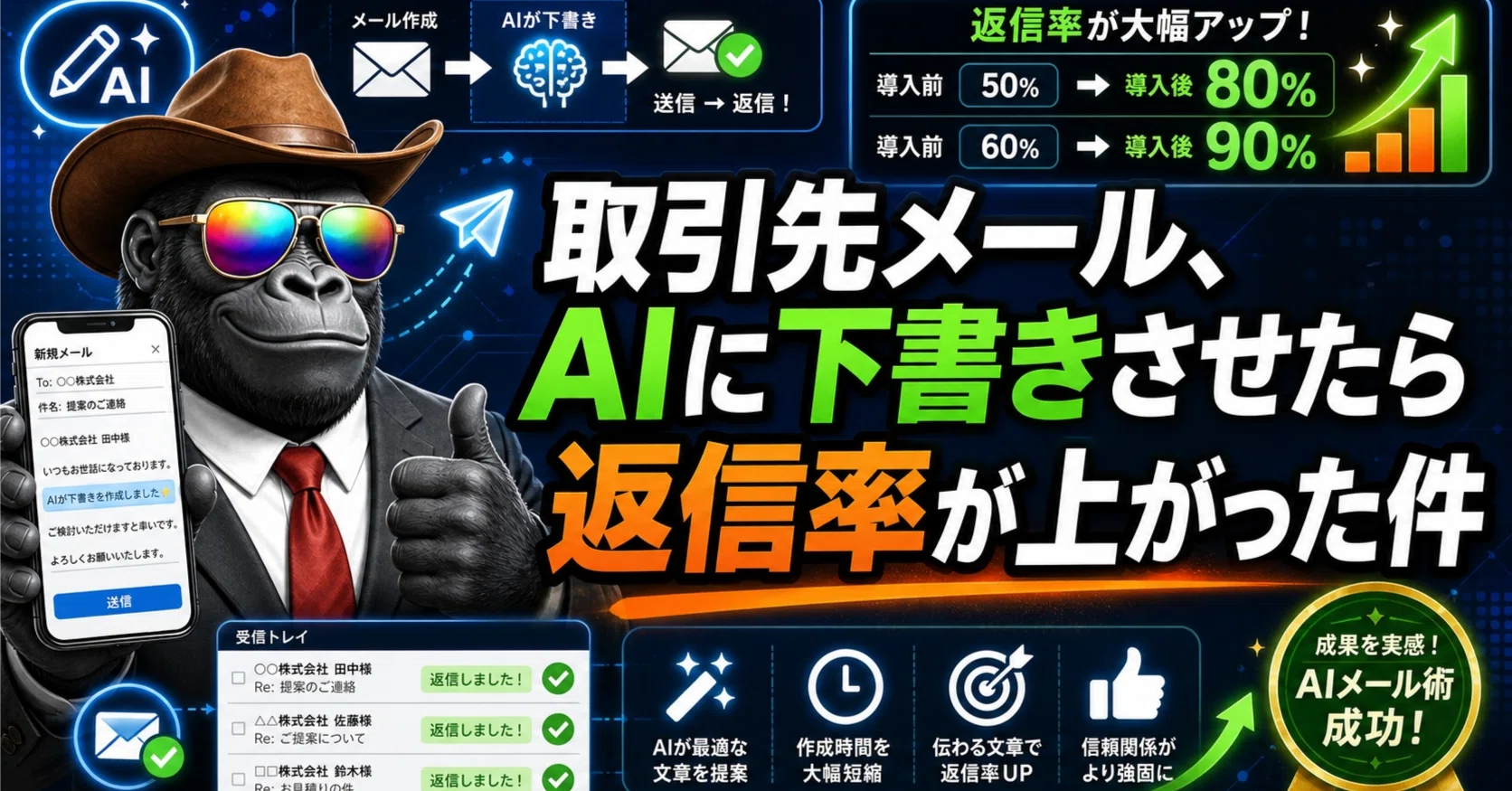 ?取引先メール、AIに下書きさせたら返信率が上がった件｜AI営業マンYuki