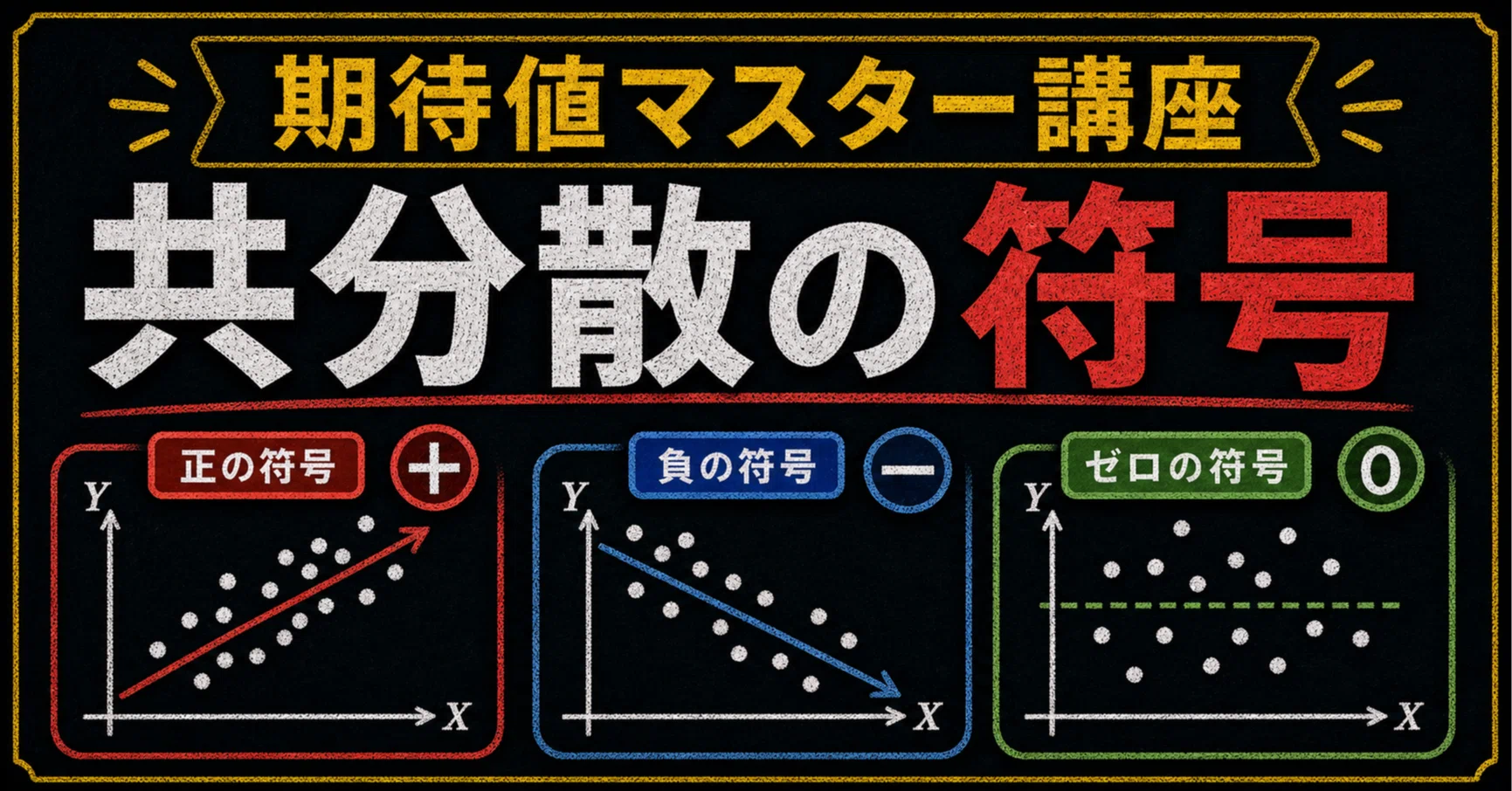 期待値マスター講座38】共分散の符号で変数の関係を読み解く （大学