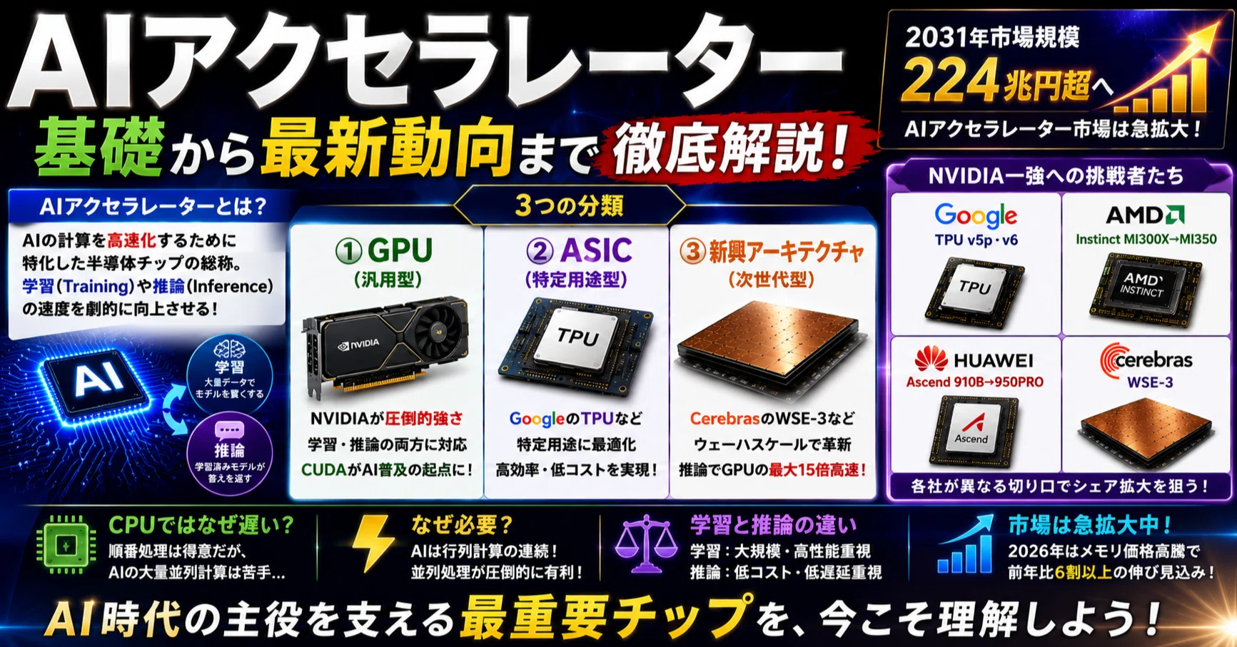 NVIDIAだけじゃない——「AIアクセラレーター」とは何か？GPU・ASIC