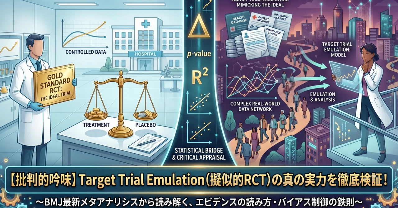 擬似RCTであるTarget trial emulation(TTE)は本当のRCTと同等と言えるのか？ TTEを吟味する際の注意点が分かる ...