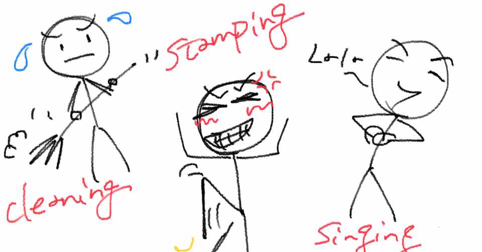 地団駄を踏んでいる は英語で Stamping One S Feet あべっくもわ Note