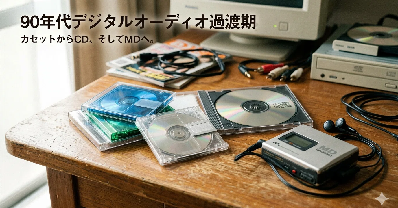 カセットからCD、そしてMDへ。90年代のデジタルオーディオ過渡期を