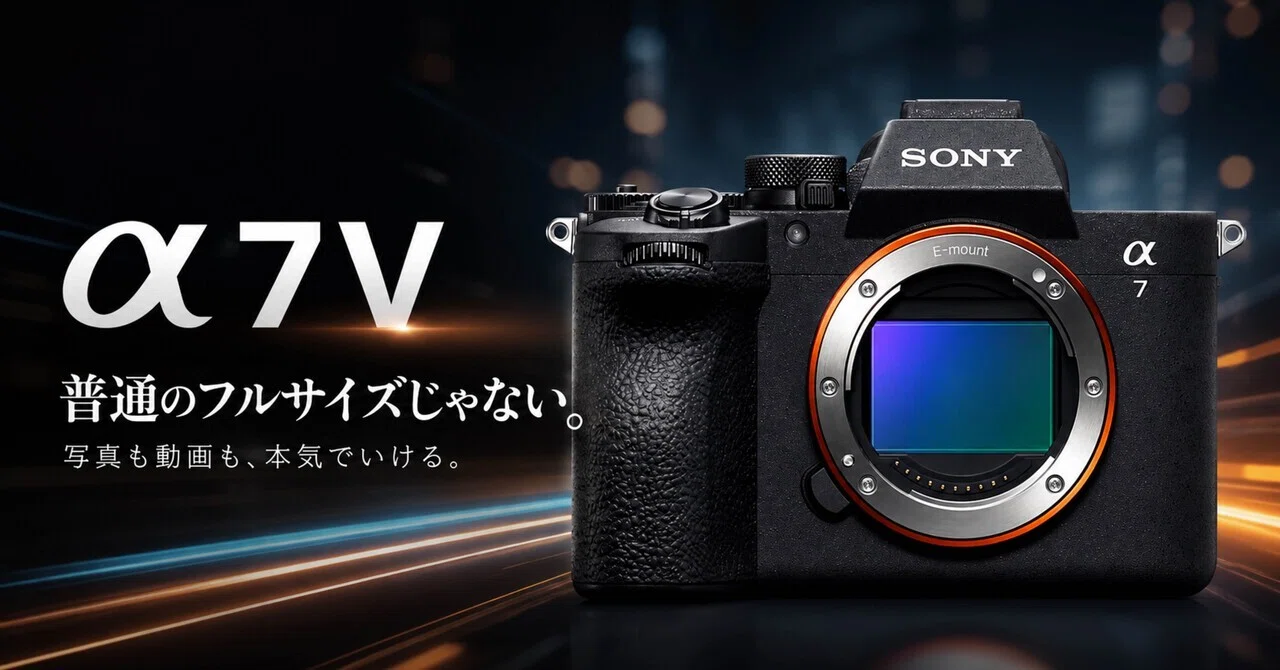 α7Vは“普通のフルサイズ”じゃない。家族も仕事も動画も1台で本気に 