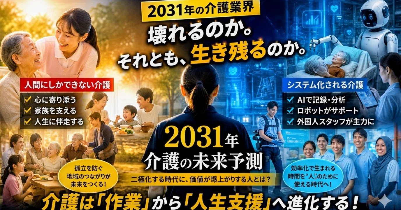 最新予測!!】2031年、介護業界は壊れるのか。それとも、“本物”だけが
