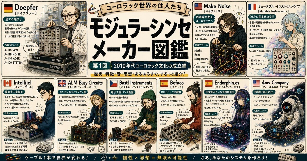 モジュラーシンセ】全文公開 入門記事 aiにメーカー図鑑を書かせてみた