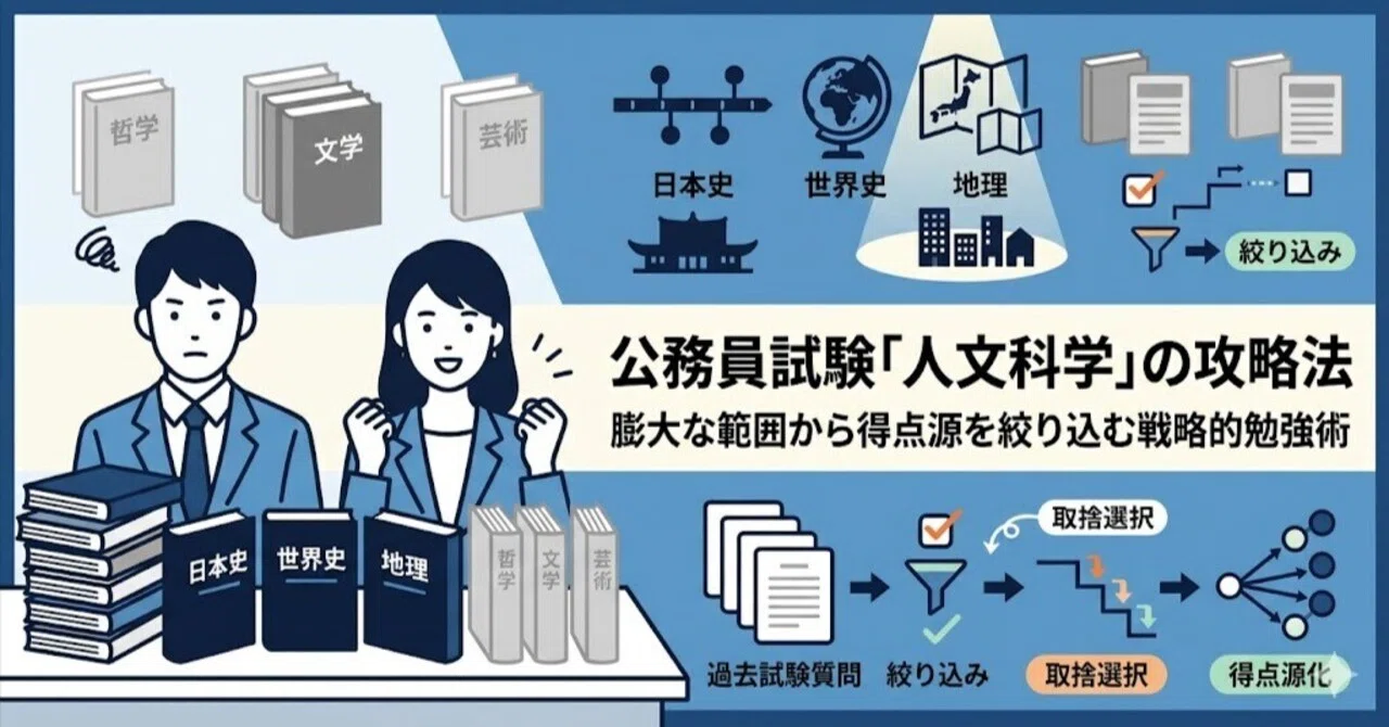 完全版】公務員試験「人文科学」の攻略法：膨大な範囲から得点源を