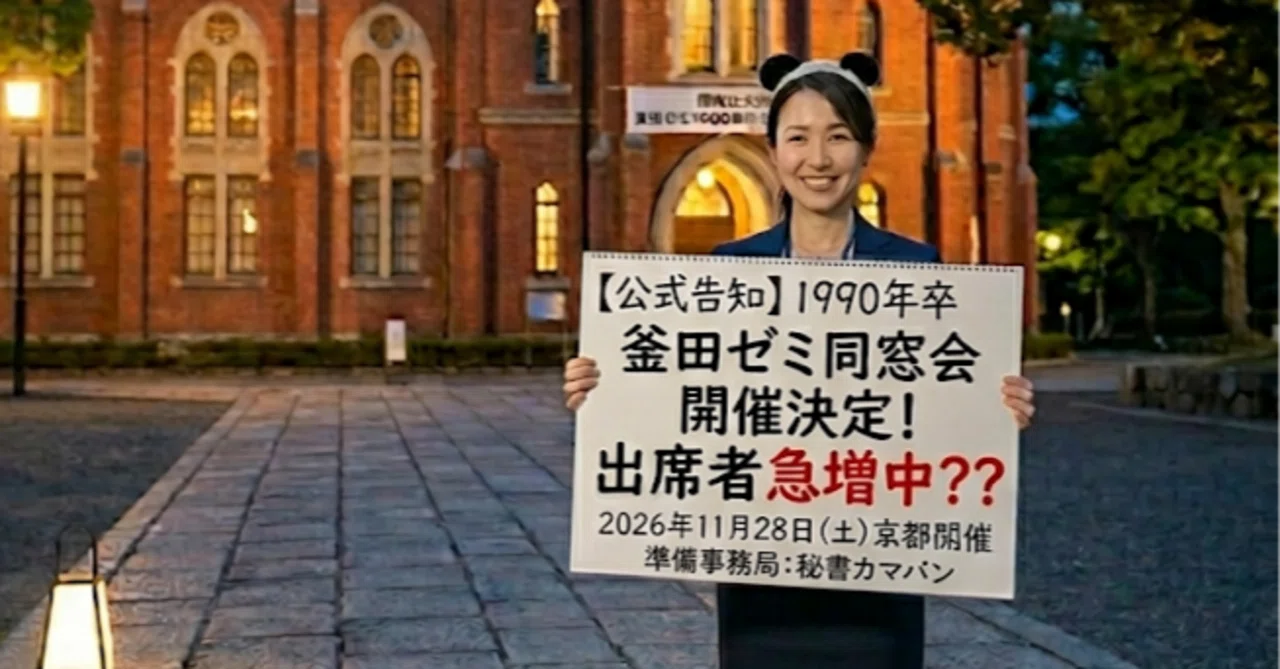 公式告知】1990年卒 同志社大学法学部・釜田ゼミ同窓会を開催します
