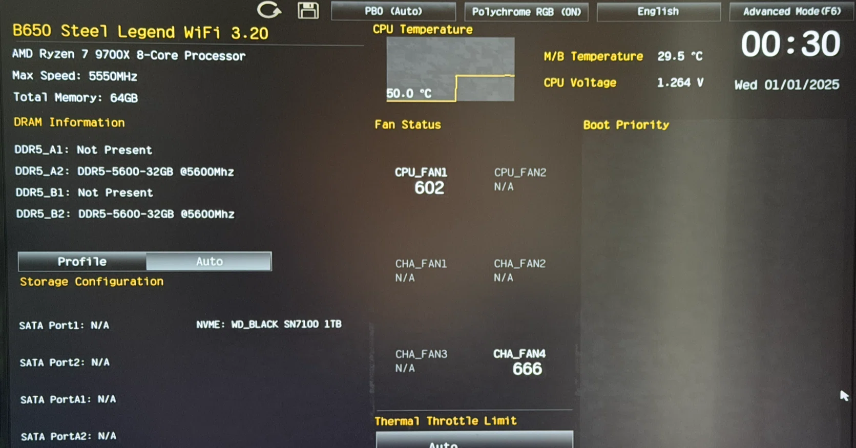 Memorandum] ASRock B650 Steel Legend WiFi BIOS Settings Complete