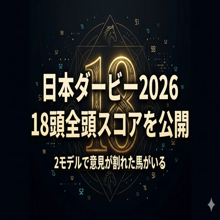 日本ダービー2026】18頭全頭スコア×2モデル検証｜意見が割れた馬の正体