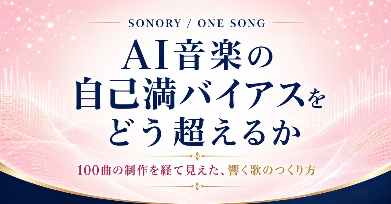 「俺の作った歌、聞いてよ」が、人を一番困らせる。～100曲の制作を経て見えた、AI音楽の「自己満バイアス」の超え方～