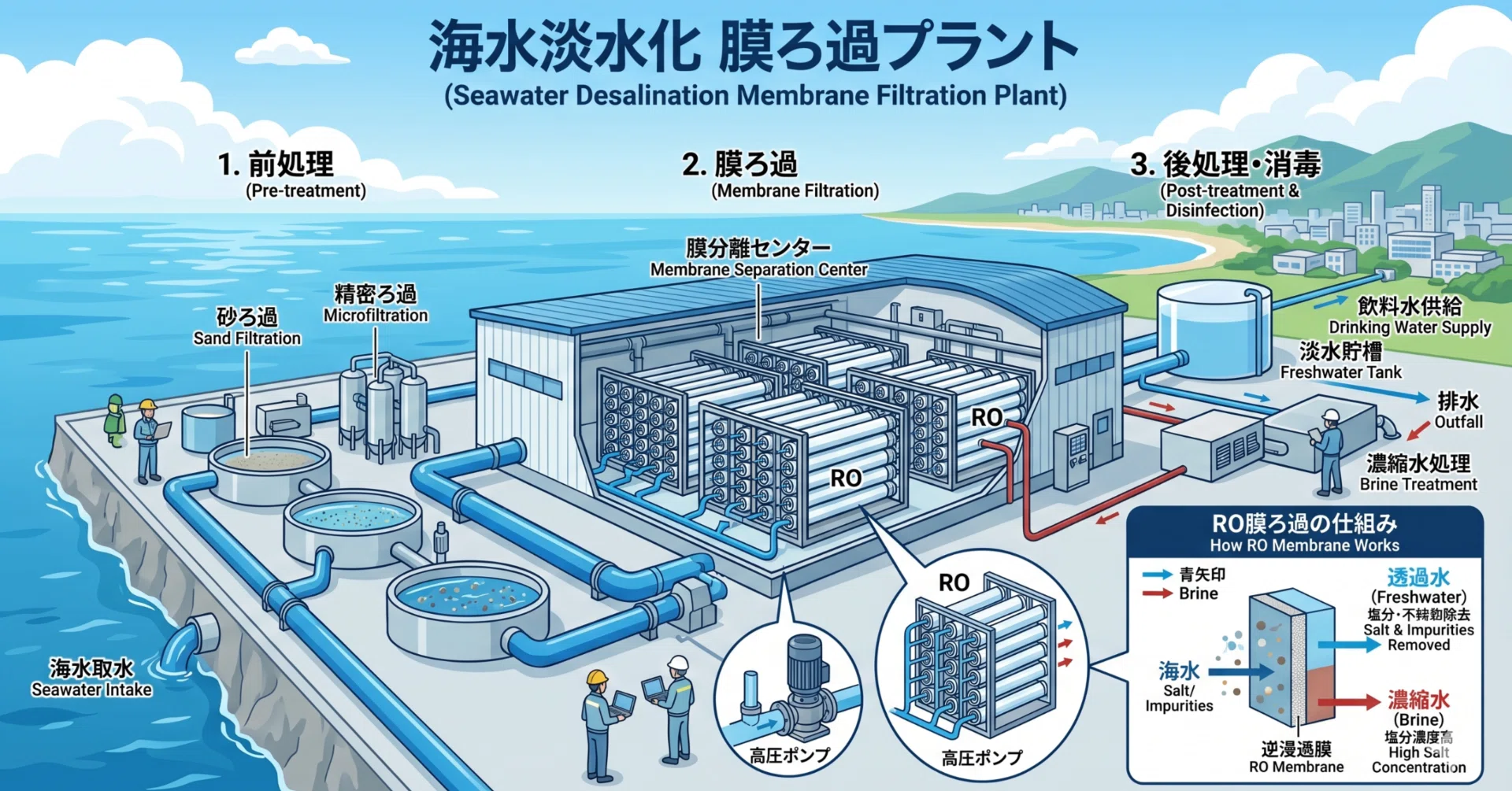 海水 を 真水 に 変える