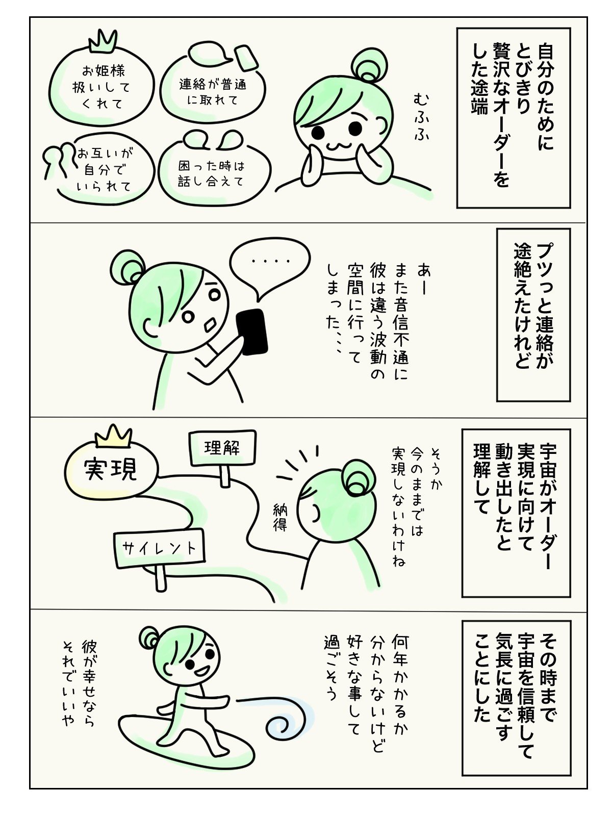 宇宙は私のオーダーを 叶えるために動き出す ツインレイ ツインソウル 宇宙の法則 サイレント 何度やればいいのやら 坂口トマリ 漫画家 カウンセラー セラピスト Note 宇宙は私のオーダーを 叶えるために動き出す ツインレイ ツインソウル 宇宙の法則 サイレント 何度やればいいのやら 坂口トマリ 漫画家 カウンセラー セラピスト Note