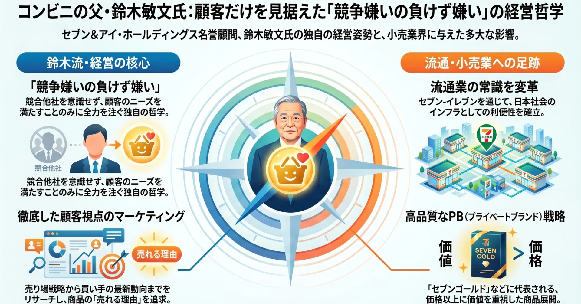 鈴木敏文氏の経営哲学分析：｜IDプラスアイ_鈴木聖一