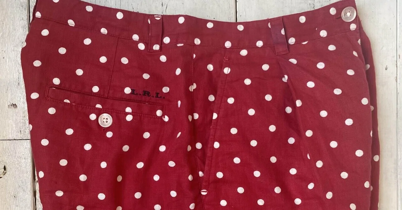 新品　ラルフローレン　街履きできるビンテージ感あふれる淡いレモンカラーショーツ 夏に映える｜browntabby