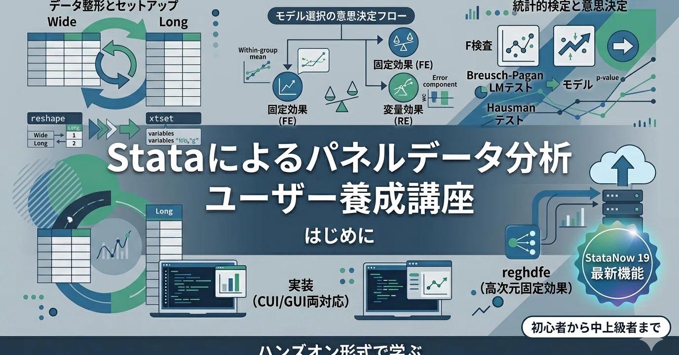 Stataによるパネルデータ分析 ユーザー養成講座｜platypus2000jp