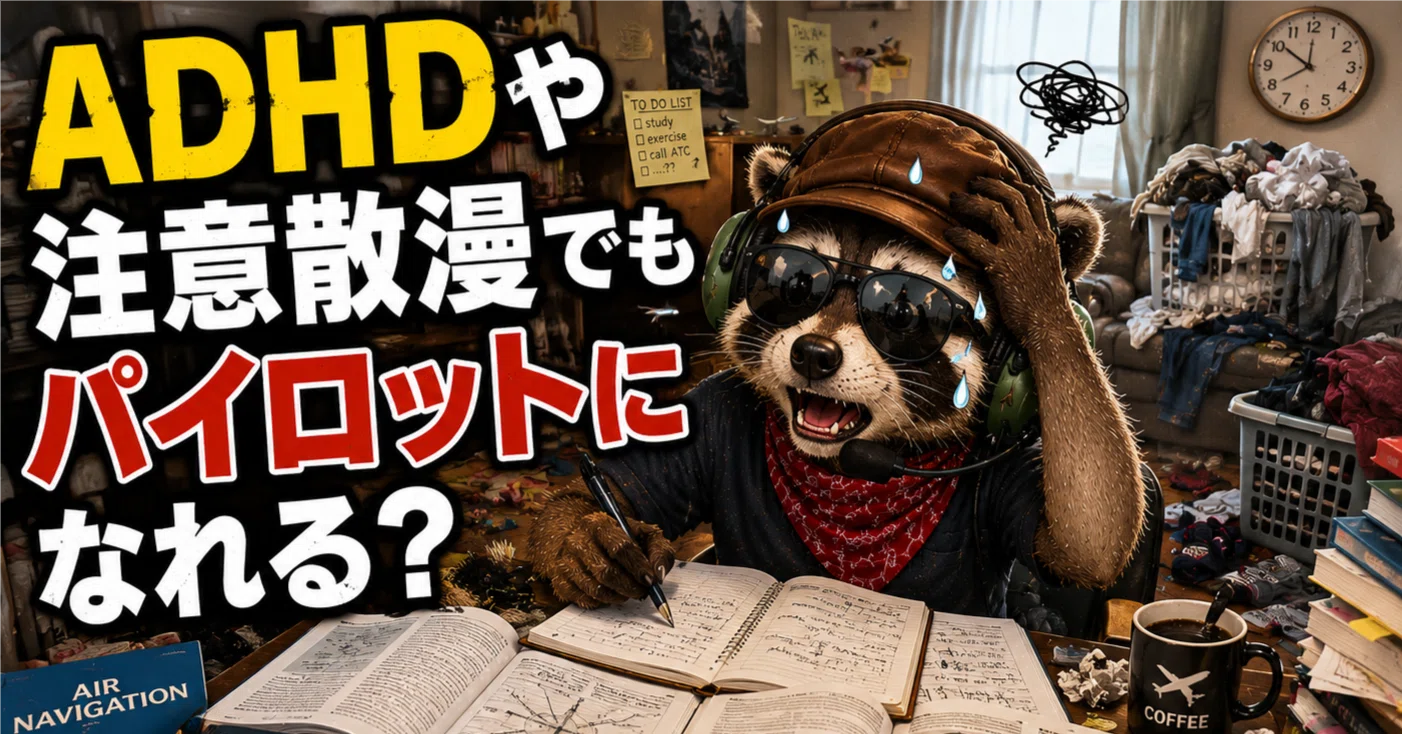 ADHDや注意散漫でもパイロットになれる？｜あらいぐま機長