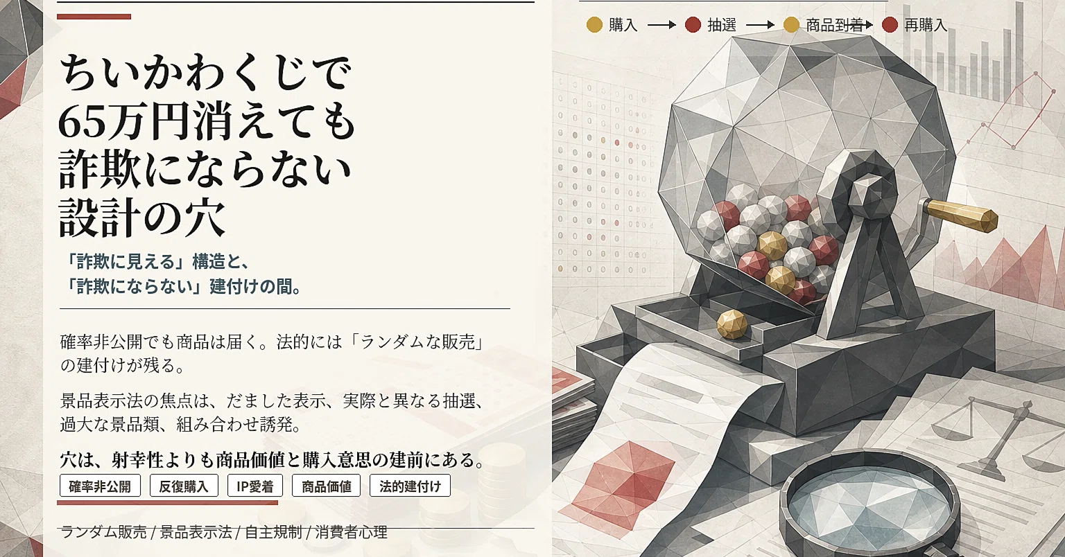 ちい◡̈*.。様確認用 ちいかわくじで65万円消えても詐欺にならない設計の穴｜構造解体新書